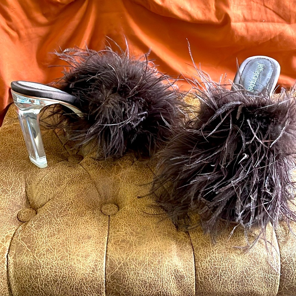 Jeffrey Campbell Brown Feather Heels
